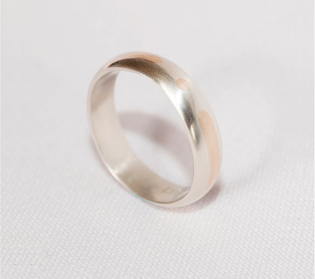 Wedding Band - 9ct White & Rose Gold